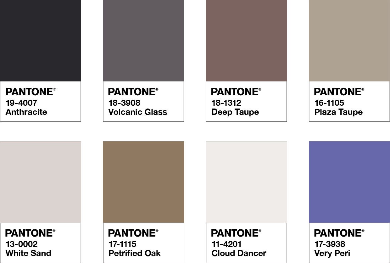 Pantone-kleur van het jaar 2022 - Het palet van de ster van de show